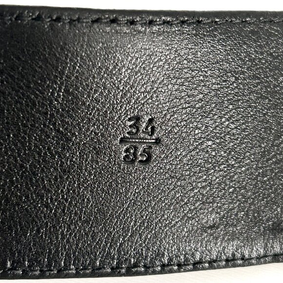 Prada UNISEX Black Leather Belt Size 34 - Picture 9 of 10